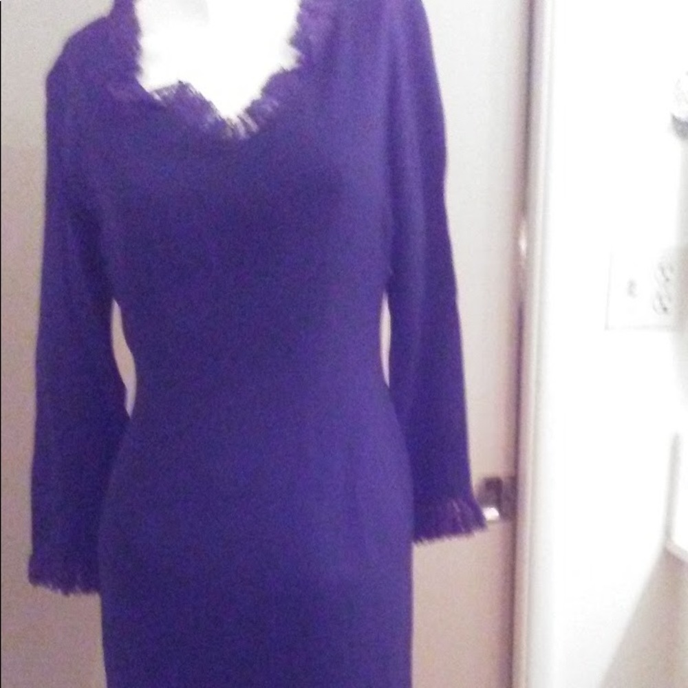 Vintage 60s crepe dress last chance - Picture 5 of 7